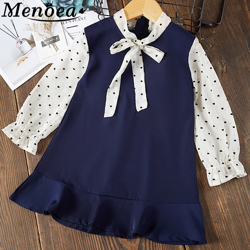 Платье для девочек menoea летняя детская одежда без рукавов с вырезом на шее бантом