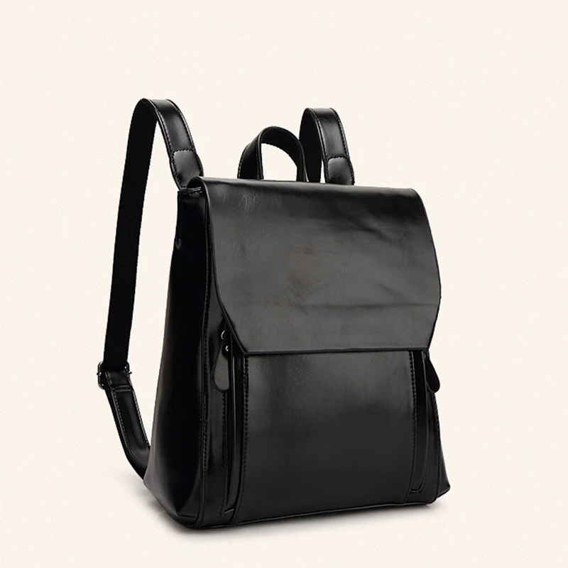 Новинка 2021 женский рюкзак из Коричневой Вощеной кожи модный дорожный мягкий