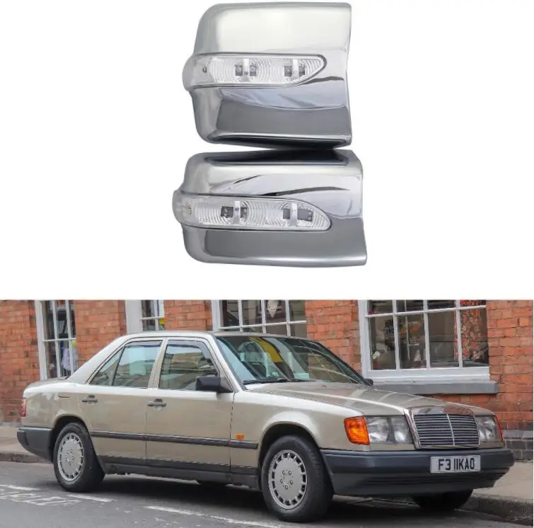 Для Mercedes-Benz W124 1984-1996 высокое качество 2 шт. ABS хром plateddoor зеркало заднего вида крышки с Led Автомобильные аксессуары