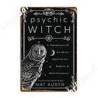 Металлическая вывеска в виде ведьмы, металлический знак для медитации, Настенный декор в стиле ретро, кухня, оловянный плакат