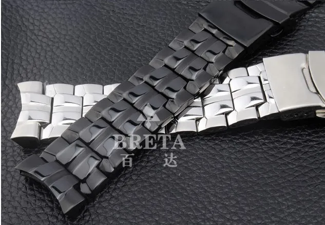Твердые стальные часы аксессуары для мужчин для EDIFICE EF-550D-1AV 22 мм металлический браслет из нержавеющей стали черный водостойкий ремешок