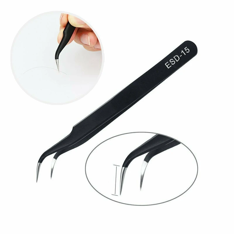 10 X Esd Precision Anti-Static Tweezers Set Maintenance Stainless Steel Tools Kit | Инструменты