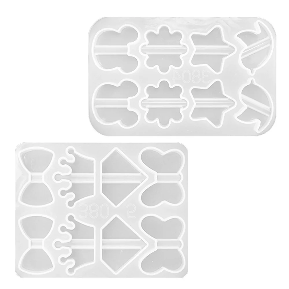 

2pcs Straw Topper Attachment Molds Epoxy Resin Casting Mold Crafts Making Molds