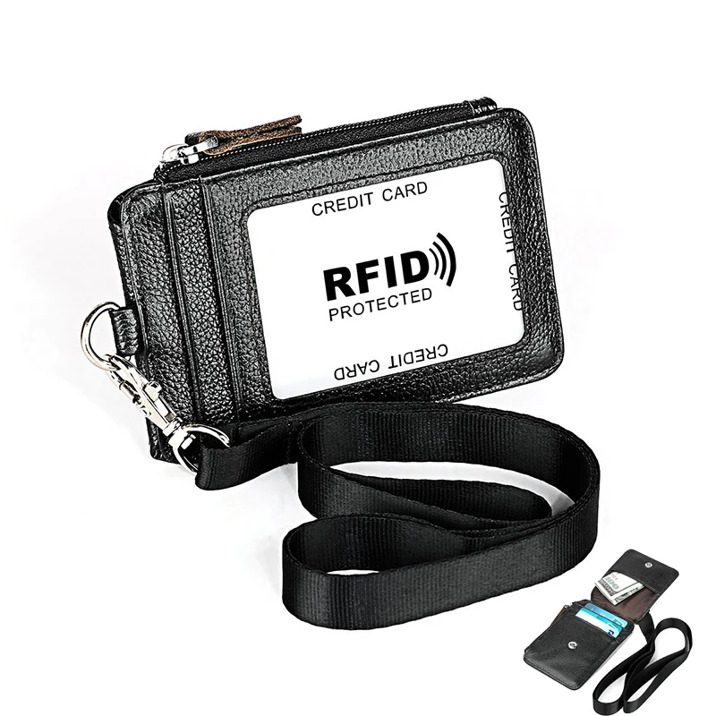 

Портативный кошелек из 100% натуральной кожи с RFID-блокировкой