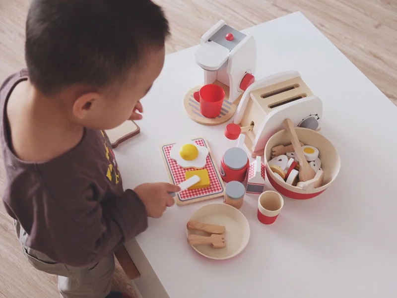 Деревянная кухонная детская игрушка деревянная кофемашина тостер Миксер для еды