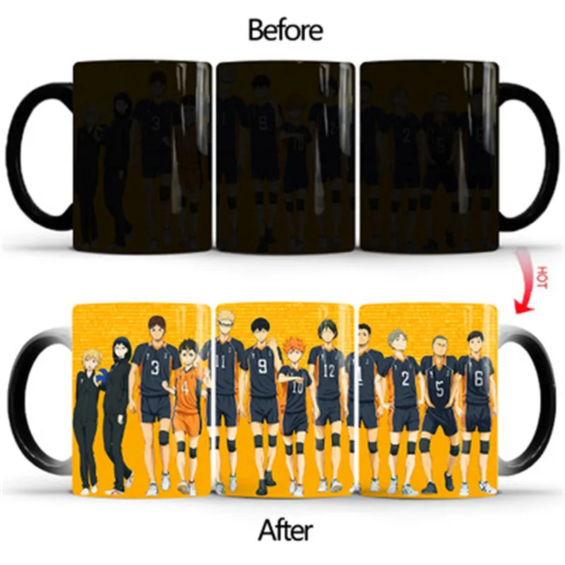 

Haikyuu Oikawa Tooru Ceramic Mugs Milk Coffee Changing Color Mug Anime Figure Model Toy Friends Gift Student Breakfast Cup