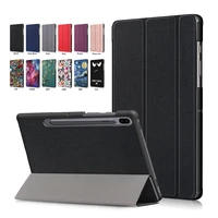 trifold cover for samsung tab s6 sm t860 sm t865 leather anto wake up sleep smart tablet case for samsung s6 t860 t865 10 5inch