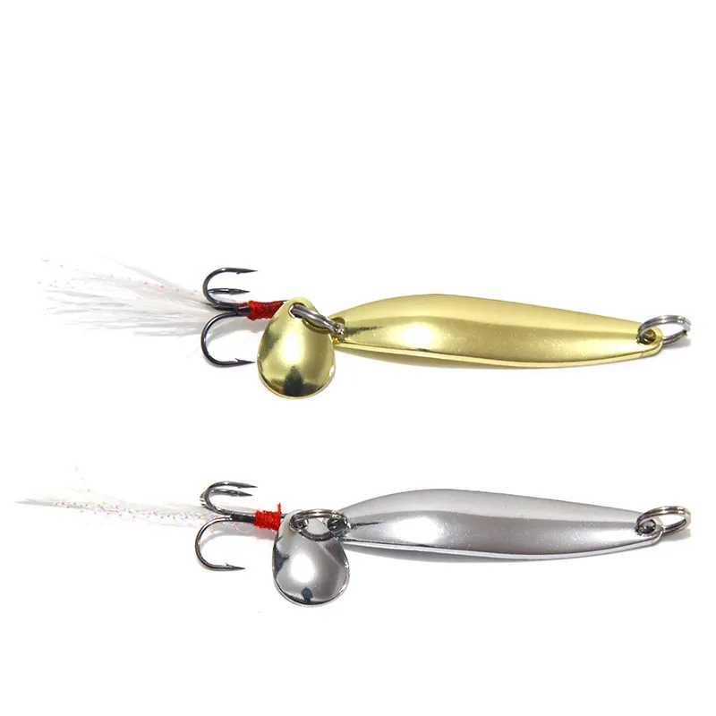 HAODIAOZHE металлические рыболовные приманки с блестками жесткая спиннинговая ложка