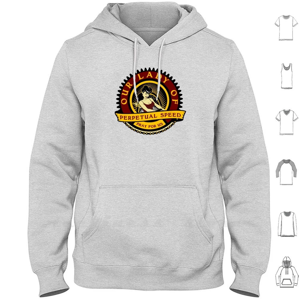 Our Lady Of Speed Толстовка с длинным рукавом Hot Rod Rat классический автомобиль грузовик