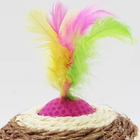 feather sisal ball pet cat toys playing sound squeak toys for cats kitten