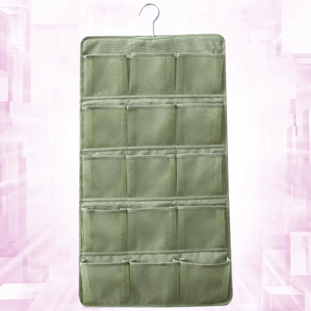 

Double Sided Underwear Bag Wardrobe Storage Pouch Underwear Briefs Hanging Bag Home Storage Bag (Khaki)