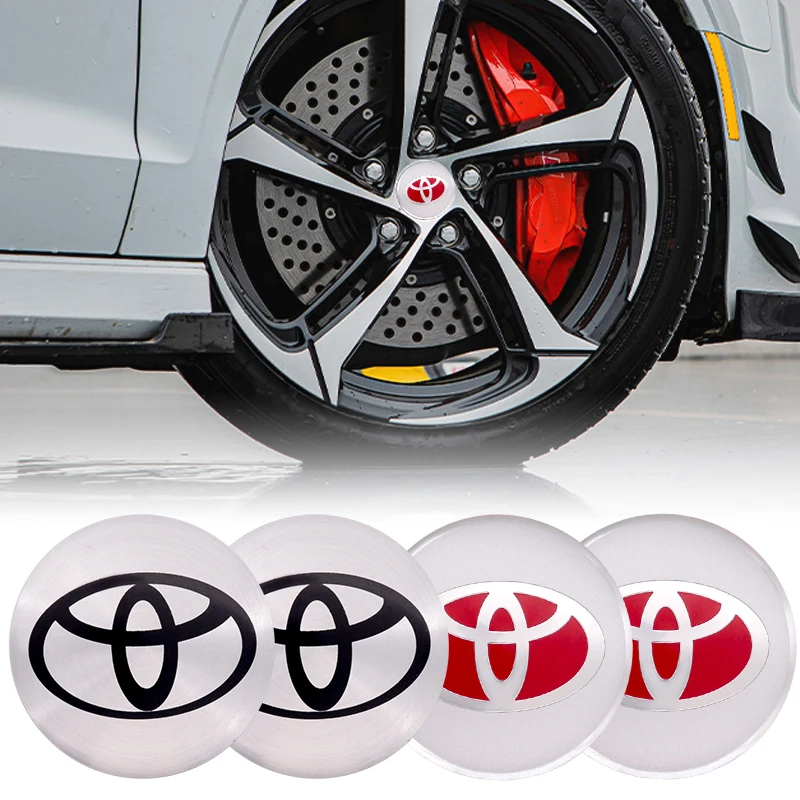 

4pcs 56mm aluminum wheel center cover sticker car parts wheel center cover logo sticker for toyota- tire parts car styling