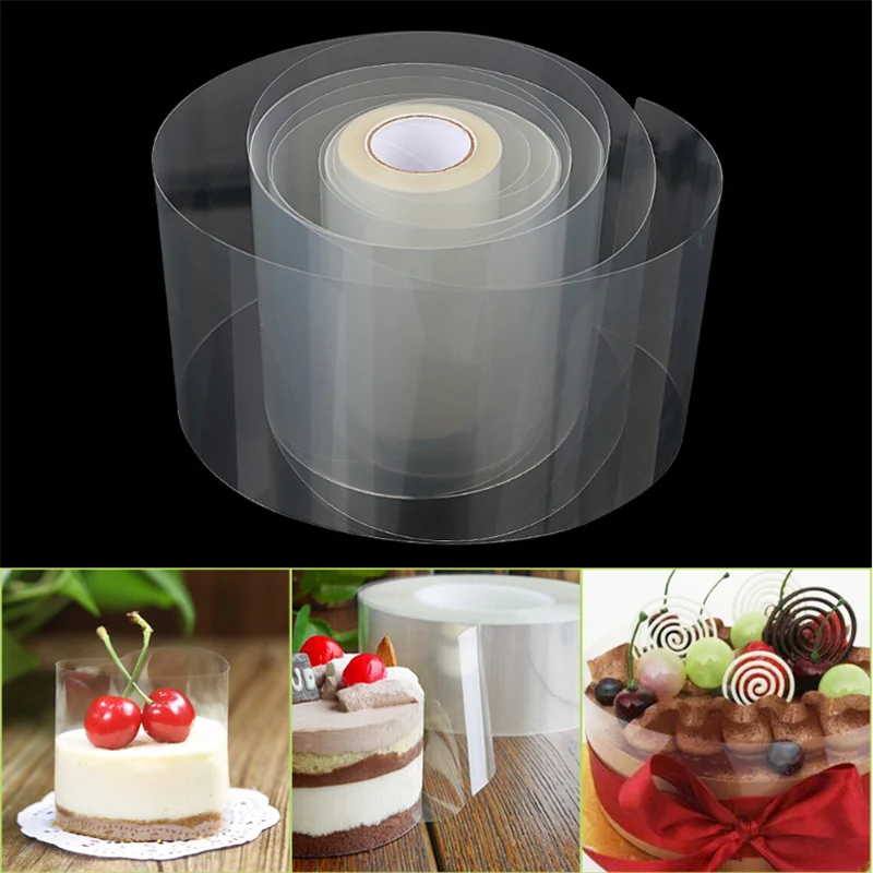 

Adjustable Mousse Ring Round Mould Mousse Cake Edge Collar Film Kitchen Accessory DIY Baking Tools Cakes Dessert Decoration