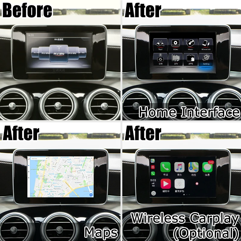 Android/carplay коробка интерфейса для Mercedes benz GLS класс NTG 5 0 GPS навигация видео интерфейс