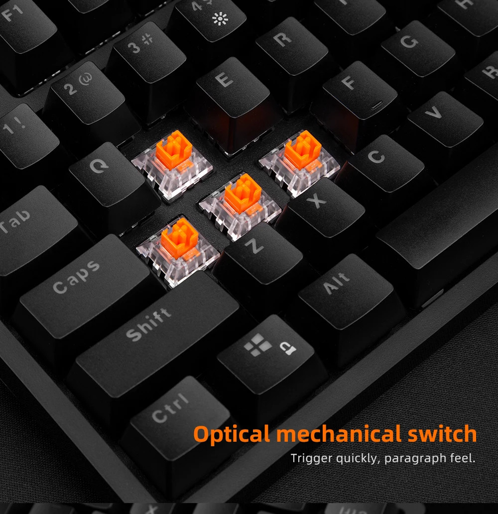 Команда волка профессиональная игровая механическая клавиатура RGB с подсветкой USB Проводная оптическая ось русская/английская модель для компьютера