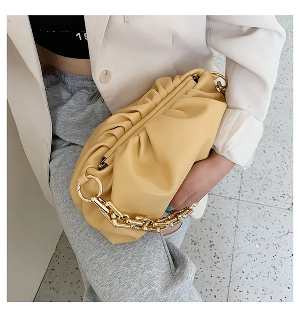 Сумка через плечо из мягкой кожи Cloud-wappd женская сумка-мессенджер с клецкой сумка