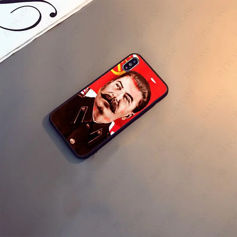 stalin soviet tpu black phone case shell for iphone x xs 12pro max 5s 6splus 7 8plus xr xsmax 12mini cover coque free global shipping