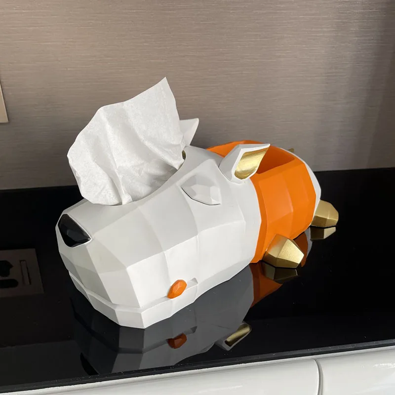 

Tissue Box Toilet Paper Storage Box Home Furnishing Decoration Modern Cartoon Dog Tissues Holder Multifunctional Storages Boxes