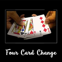 four card change magic tricks close up magia card change magie magicians mentalism illusion gimmick props trucos de magia