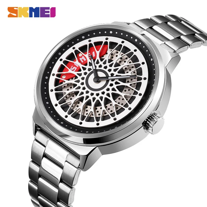 SKMEI Creativity Automatic Gravity Rotation Dial Men Quartz Wristwatches 2020 Top Brand Luxury Male Clock Relogio Masculino 9217