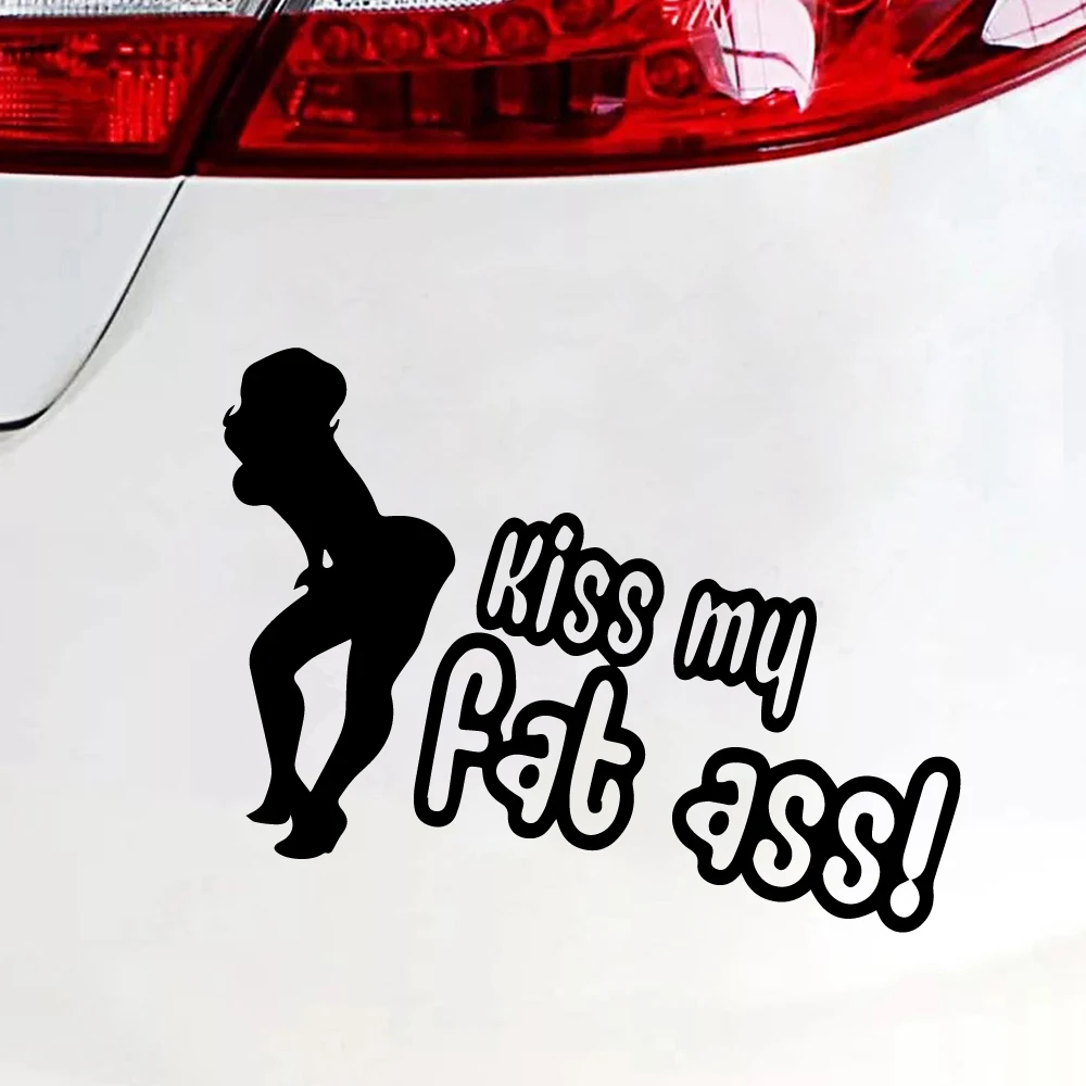 Забавная наклейка Kiss My Fat Ass s на автомобиль забавная топливный колпачок Ef для окна