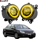 2 X автомобильные светодиодный противотуманные светильник ры с ангельским глазом, противотуманные фары DRL для Citroen C1 C3 C4 C5 C6 DS3 DS4 DS5 Jumpy Xsara C-Crosser Berlingo