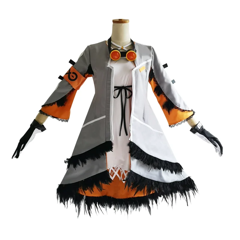 costume Игра Arknights Ptilopsis Косплей Костюм женский для косплея карнавальное платье для косплея вечерние костюмы полный комплект - Цвет: costume