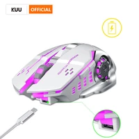 t wolf q13 rechargeable wireless mouse silent ergonomic gaming mice 6 keys rgb backlight 2400 dpi for laptop computer pro game