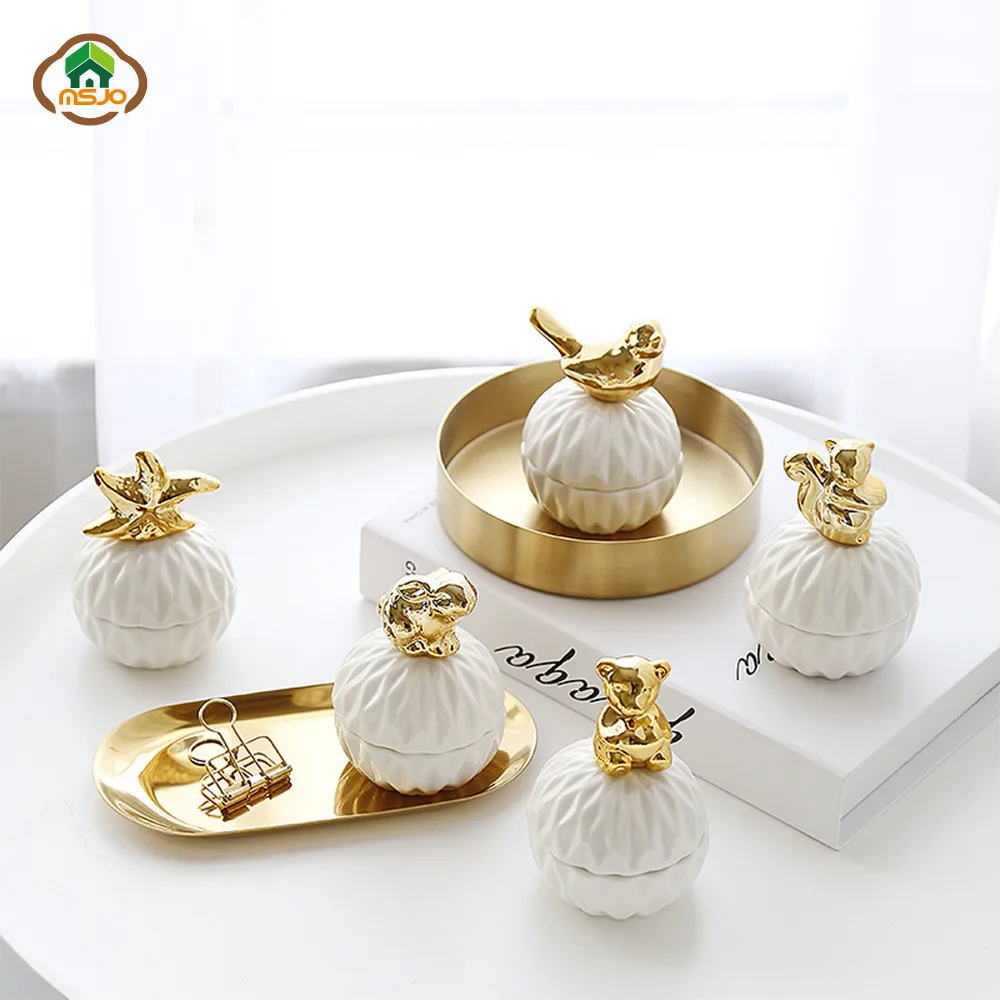 MSJO органайзер для хранения ювелирных изделий женщин золотые керамические