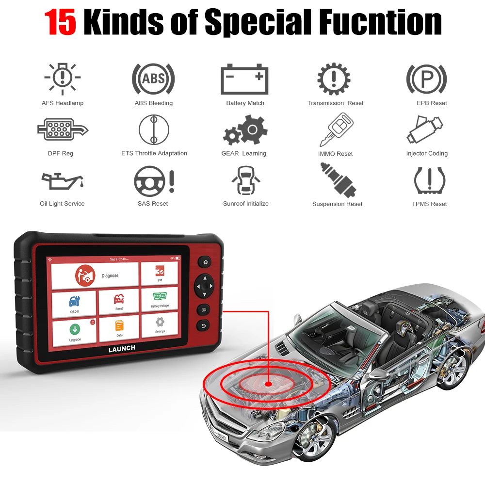 LAUNCH X431 CRP909C OBD2 сканер профессиональная полная система авто диагностические