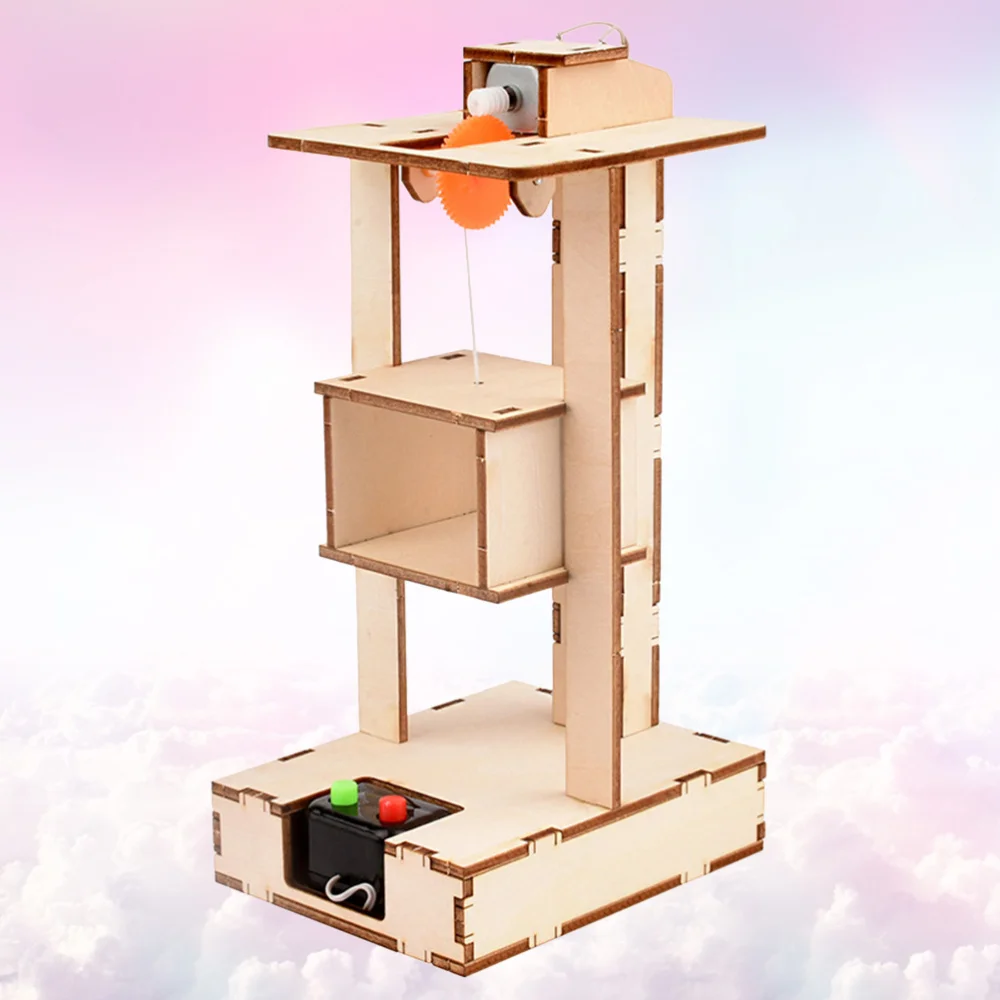 

Handwork Elevator Model Diy Elevator Physical Equipment Crane Lifts Elevator Model Educational Lift (Without Battery