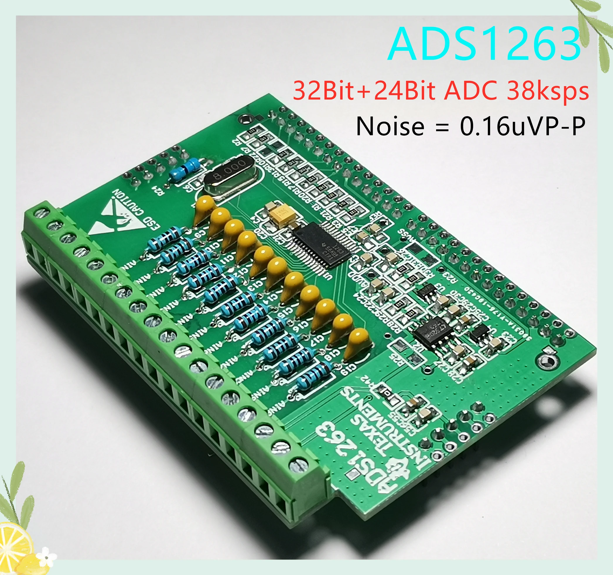 ADS1263 32 разрядный ADC термопара датчик нагрузки RTD PT100 высокая точность|Запчасти для