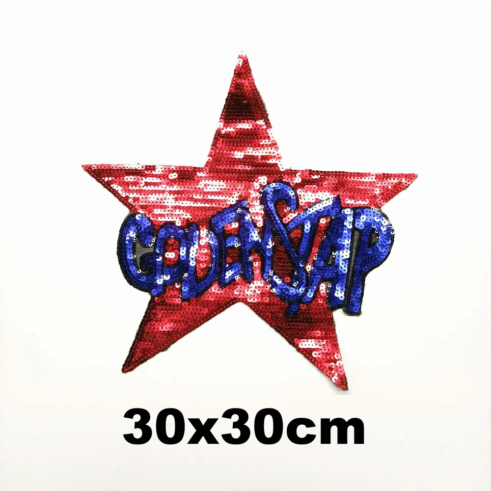 

Accessories large embroidery big star letter patches for clothing OR-448