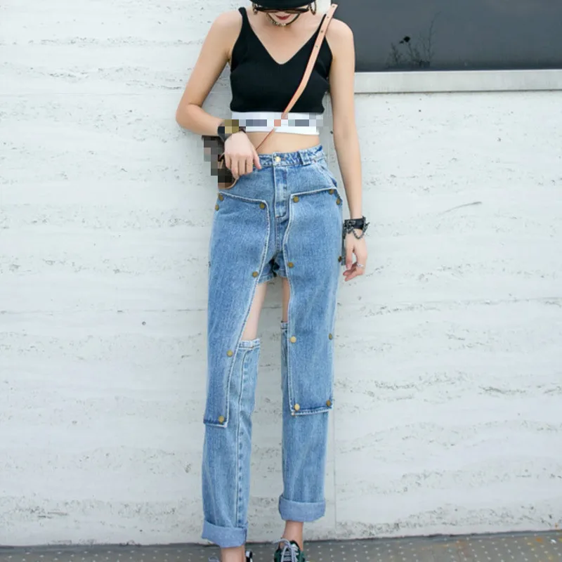 Новинка весна-осень 2020 индивидуальные повседневные брюки [EWQ] с отстегивающимися