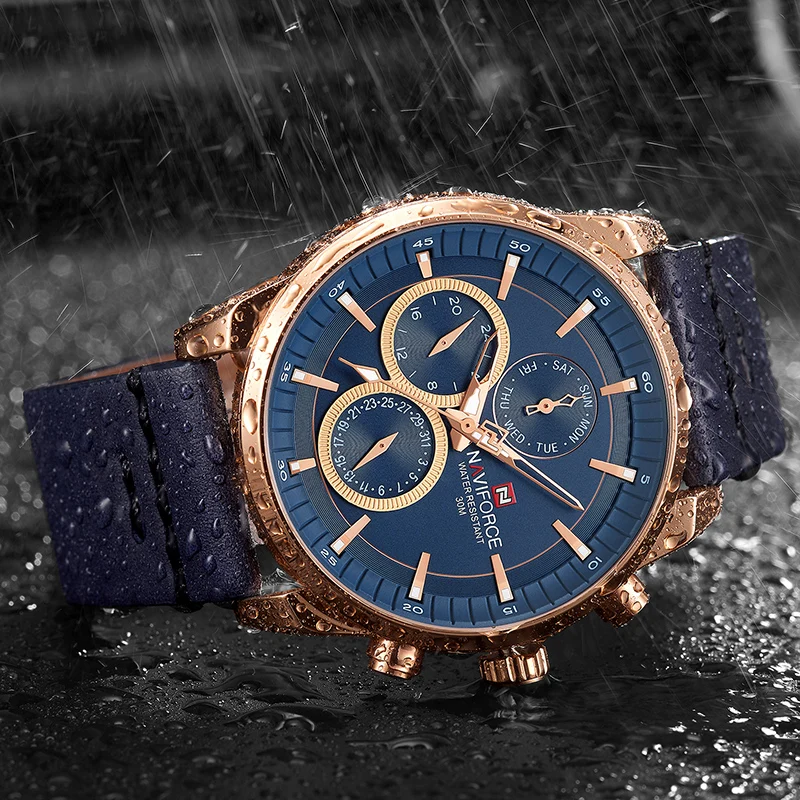 

NAVIFORCE Fashion Gold business Watch For Men Quartz Waterproof Man Wrist Watches Military Sport Male Clock Relogio Masculino