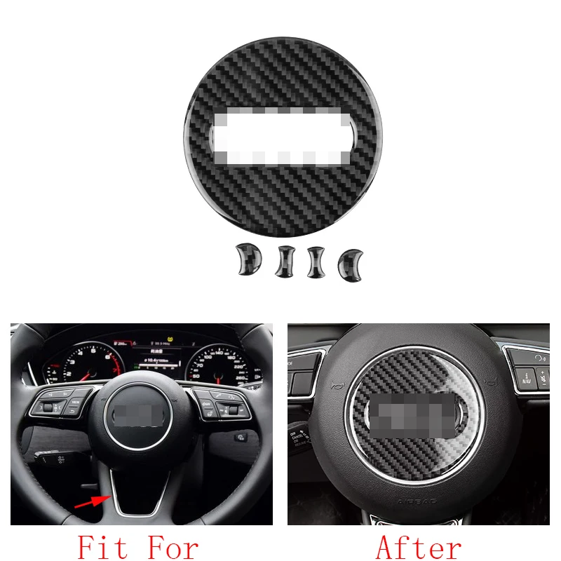 Автомобильные аксессуары 5x100% углеродное волокно Руль центр Логотип Dec крышка