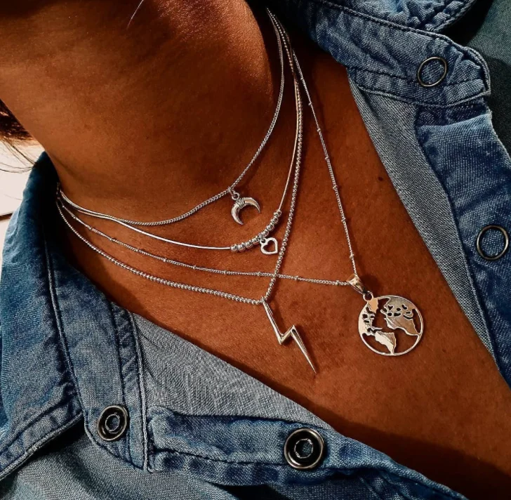 19 видов стилей богемные ожерелья для женщин винтажное Золотое серебряное