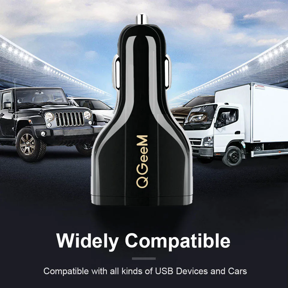 QGEEM QC 3 0 USB Автомобильное зарядное устройство Быстрая зарядка порта быстрое для