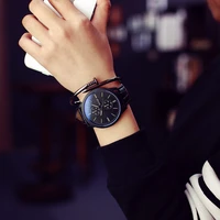 korean version of the big dial tide watch tide male and female students blue glass simple harajuku style watch couple watch