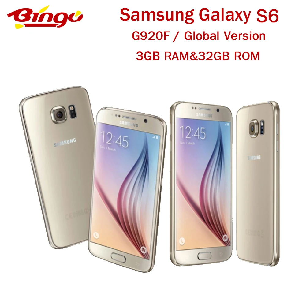 Разблокированный оригинальный телефон Samsung Galaxy S6 G920F 4G GSM мобильный Android