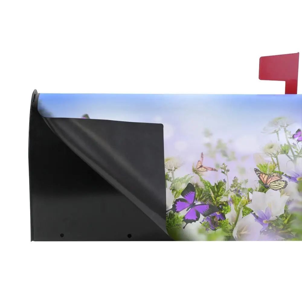 Магнитный чехол для почтового ящика водонепроницаемый с бабочками летающими