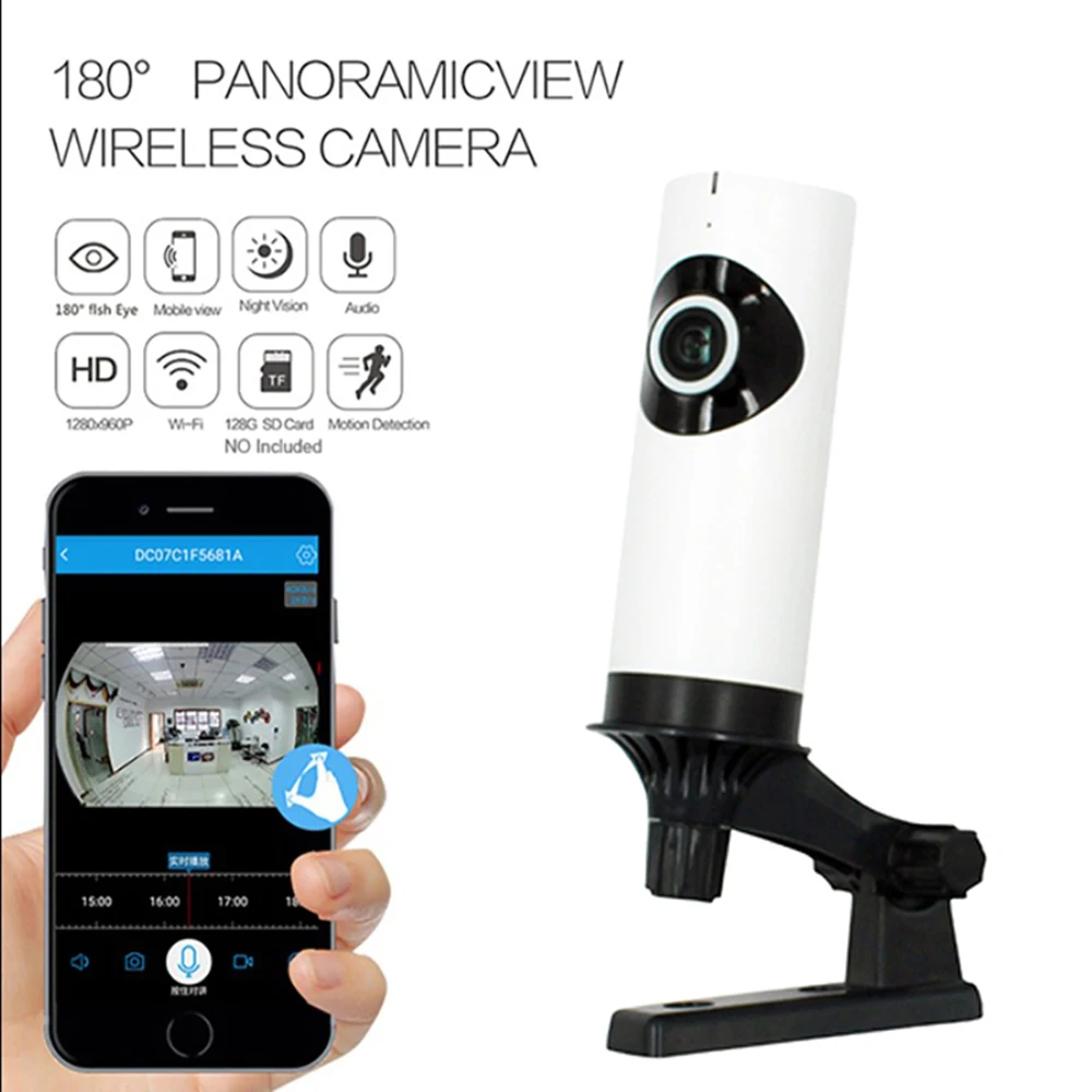 IP-камера панорамная 185 градусов HD 720P Wi-Fi | Безопасность и защита