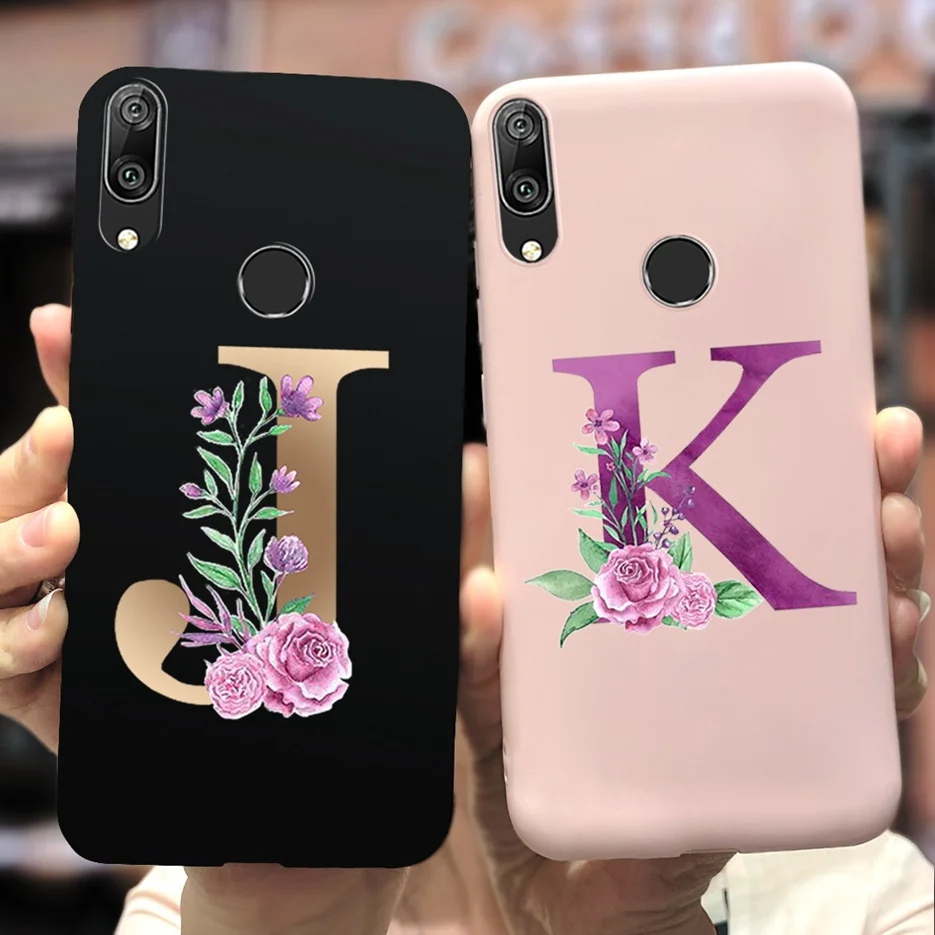 Чехол для Huawei Y7 2019 DUB-LX1 Роскошный чехол с именем и буквами Prime DUB-LX3 мягкий тонкий