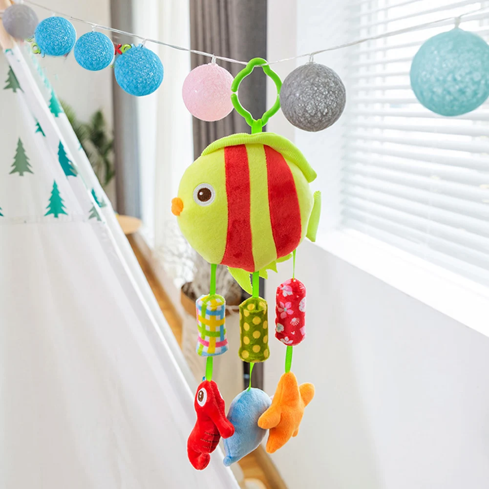 

Baby Rattle Toys Cartoon Animal Infant Stroller Gift Bed Newborn Mobile Hanging Crib Car Seat Plush Bell Cute