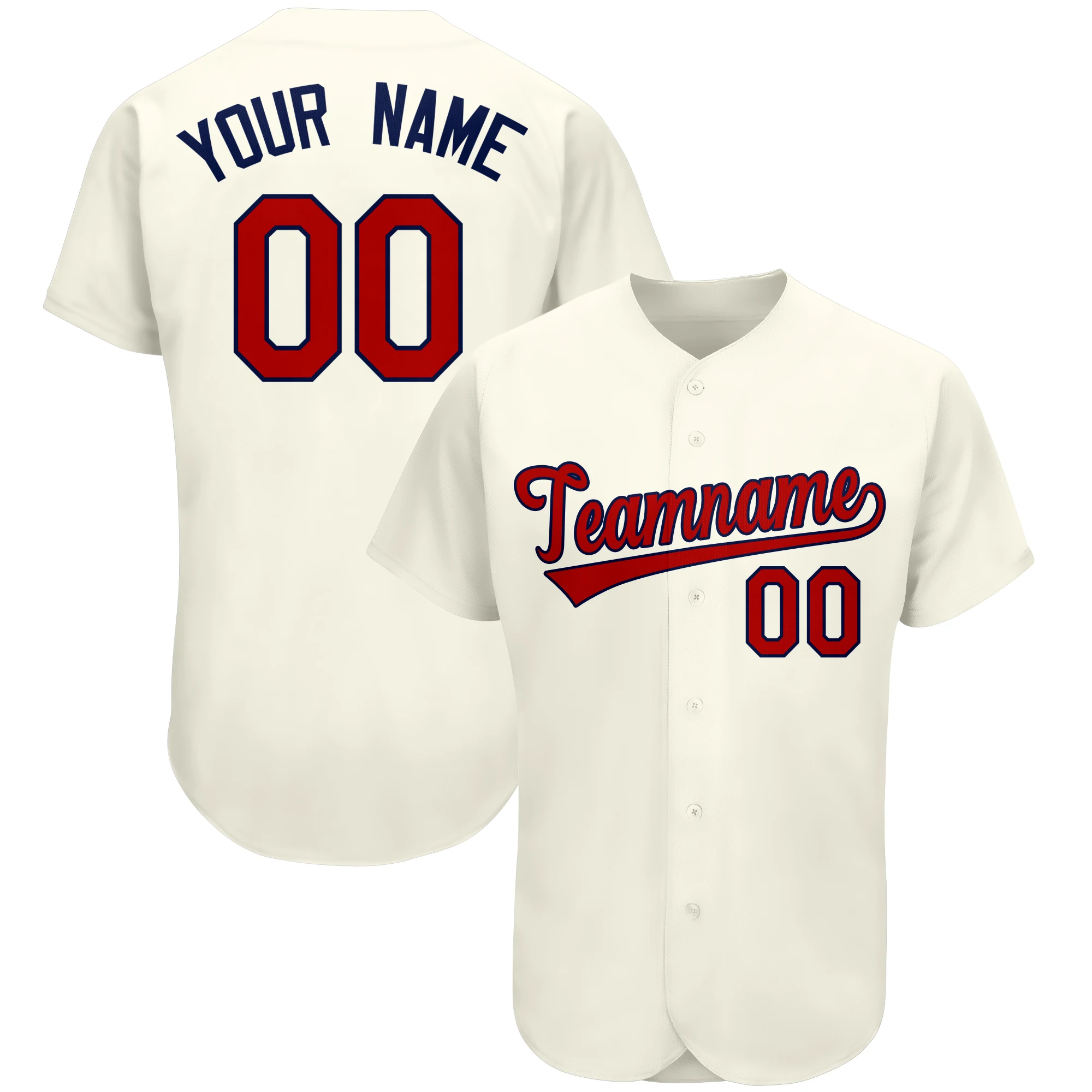 Custom Baseball Jersey Team Name/Number Printed Breathable Mesh Soft Botton-down for Adults/Youth Outdoors/Indoors Big size
