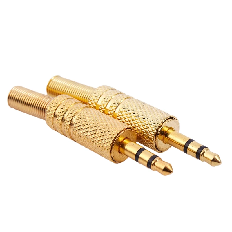 2 шт. позолоченный сплав 3 5 мм 1/8 &quotштекер коаксиальный кабель аудио