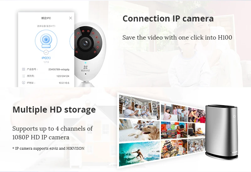 HIKVISION H100 внешний корпус для жесткого диска NAS Wi-Fi сеть, закрытое облако, предназначенное для дома/малого и среднего бизнеса, поддерживает высокую емкость до 8 ТБ