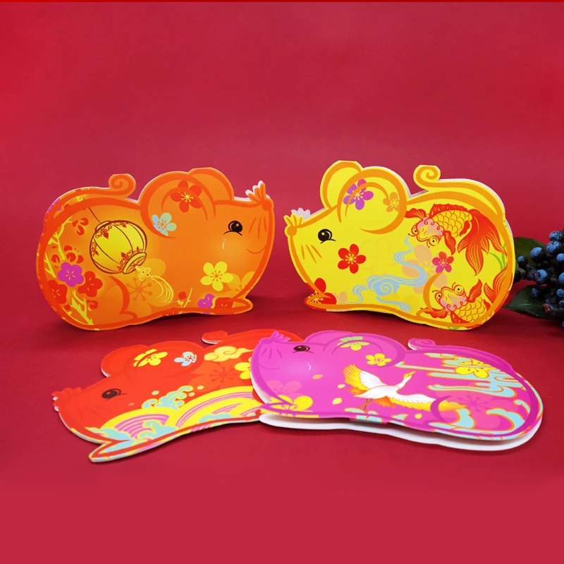 Мультфильм крыса дизайн нерегулярные красный пакет 2020 китайский новый год