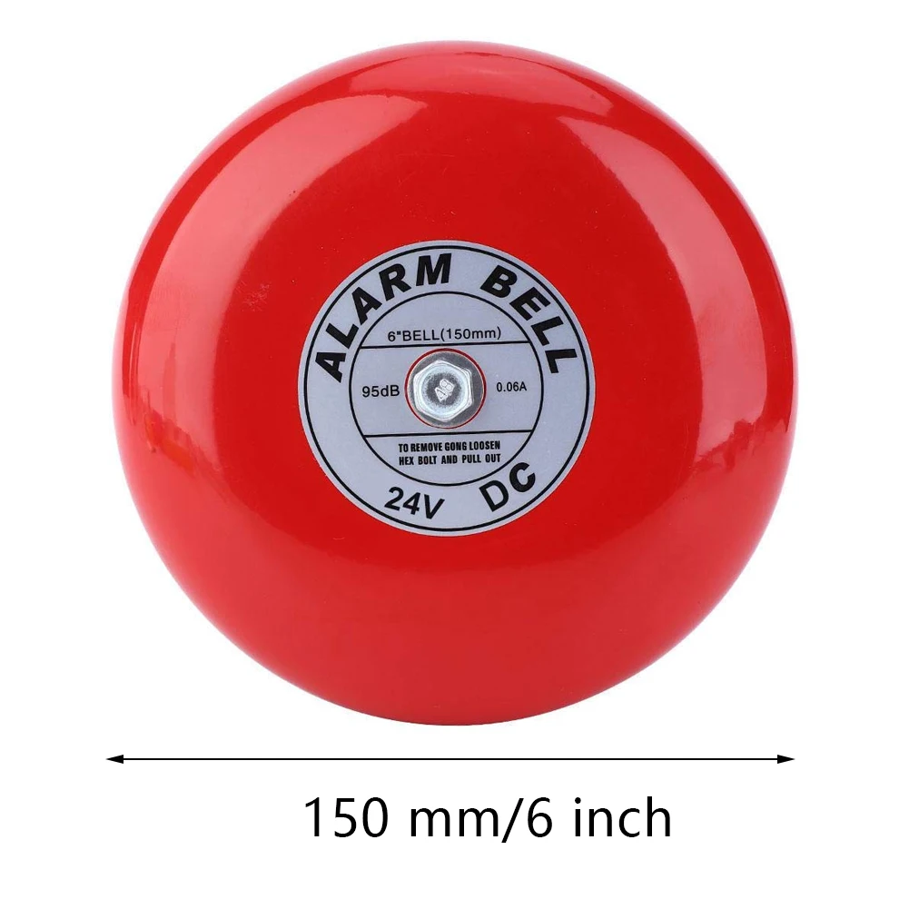 

AC220V Fire Electric Bell 95db High Decibel CB-6B AC24V Emergency Evacuation Security Bell Fire Alarm Bell For School Factory