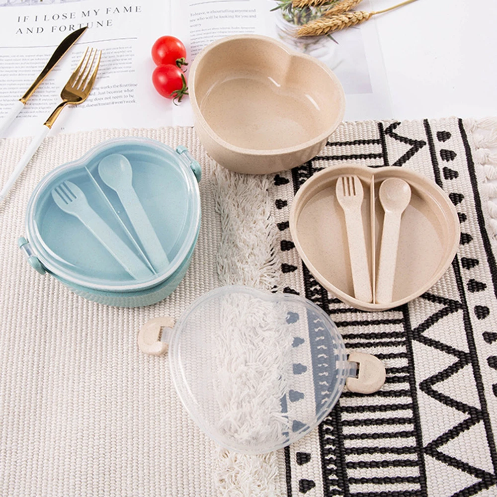 1 шт. портативный здоровый материал Ланч бокс 3 слоя пшеничной соломы Bento коробки